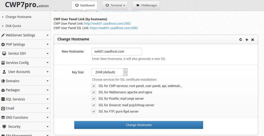 Install Let s Encrypt SSL Certificate For CWP Server Hostname FQDN 